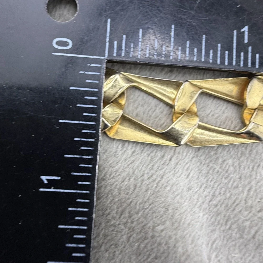 Vintage Estate Chain Gold Tone Chunky Link Snap Closure 19in